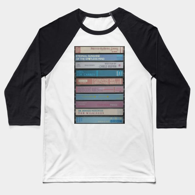 Eternal Sunshine of the Spotless Mind Cassettes Baseball T-Shirt by JordanBoltonDesign